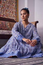 Load image into Gallery viewer, The Thyme Dress - blue grey geometrics
