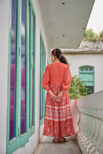 Load image into Gallery viewer, The CHILLI midi - coral &amp; pink floral
