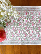 Load image into Gallery viewer, RANI/Table runner - block printed PINK
