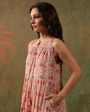 Load image into Gallery viewer, BORAGE MIDI dress - sweet pink floral
