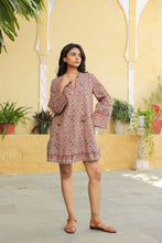 Load image into Gallery viewer, the JADE mini dress - brown jaal
