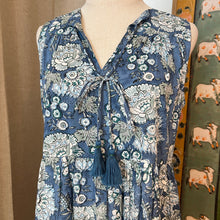 Load image into Gallery viewer, BORAGE MIDI dress - denim blue floral
