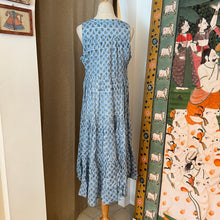 Load image into Gallery viewer, BORAGE MIDI dress - blue &amp; white butis
