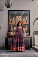 Load image into Gallery viewer, the SAGE Maxi - vintage NAVY with red butis
