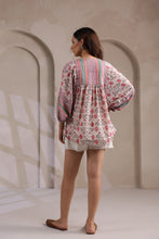 Load image into Gallery viewer, the MINT top - white w/ pink floral

