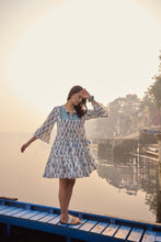 Load image into Gallery viewer, the STEVIA dress - white &amp; blue floral
