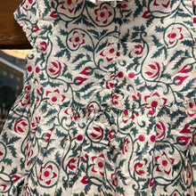 Load image into Gallery viewer, Kids Smocked dress with lining - white red floral
