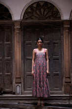 Load image into Gallery viewer, the SENF maxi - charcoal grey with pink floral
