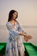 Load image into Gallery viewer, the STEVIA dress - blue stripes with buta
