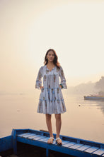 Load image into Gallery viewer, the STEVIA dress - blue stripes with buta
