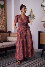 Load image into Gallery viewer, The CASSIA MAXI wrap dress -vintage rose
