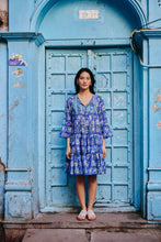 Load image into Gallery viewer, the STEVIA dress - blue floral
