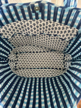 Load image into Gallery viewer, The mini summer tote - white &amp; blue buti
