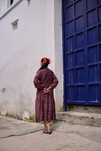 Load image into Gallery viewer, The WASABI midi - vintage NAVY with red butis
