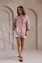 Load image into Gallery viewer, the MINT top - white w/ pink floral
