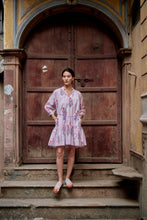 Load image into Gallery viewer, the SAFFRON mini - light pink with purple stripes
