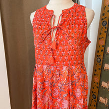 Load image into Gallery viewer, BORAGE MIDI dress - apricot w/ pink floral
