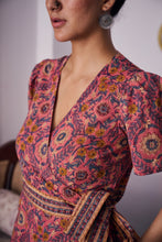 Load image into Gallery viewer, The CASSIA MAXI wrap dress -vintage rose
