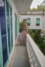 Load image into Gallery viewer, the SAGE Maxi - white with brown and pink floral
