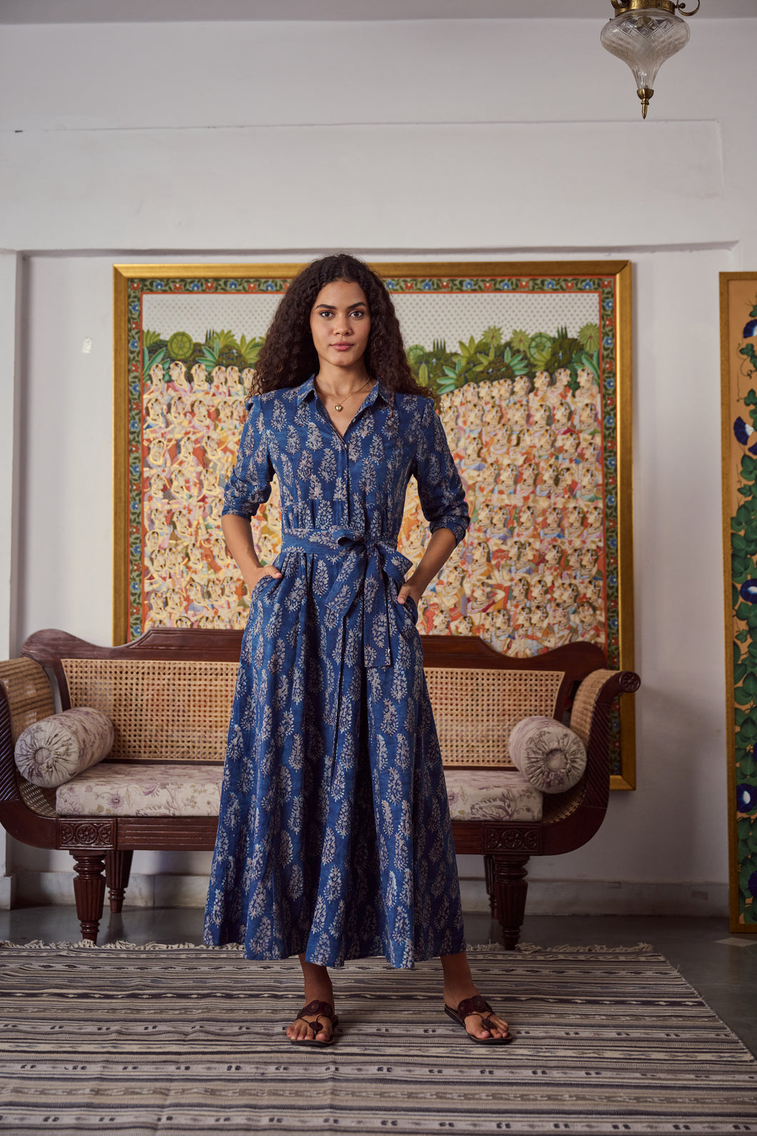 The MALABAR maxi - Indigo leaves