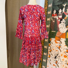 Load image into Gallery viewer, The STEVIA dress - red w/ purple floral
