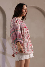 Load image into Gallery viewer, the MINT top - white w/ pink floral
