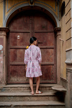 Load image into Gallery viewer, the SAFFRON mini - light pink with purple stripes
