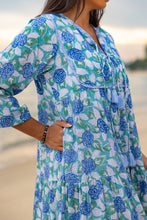 Load image into Gallery viewer, The Thyme Dress/one size - shades of blues
