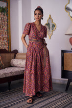 Load image into Gallery viewer, The CASSIA MAXI wrap dress -vintage rose
