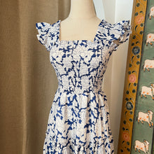 Load image into Gallery viewer, The PAPRIKA dress- blue with white floral
