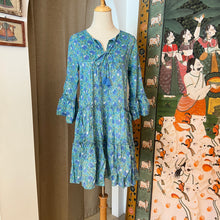 Load image into Gallery viewer, the STEVIA dress - aqua blue floral
