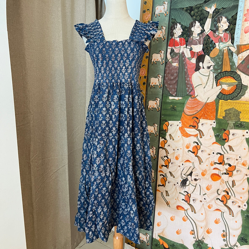 The PAPRIKA dress - indigo floral