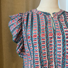 Load image into Gallery viewer, The TANSY top- royal green w/ fun borders
