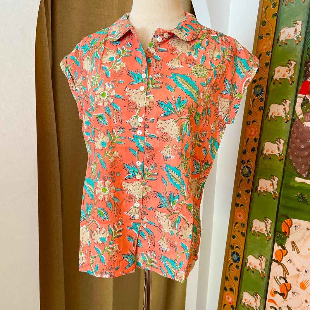 Sesame top - tropical coral