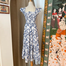 Load image into Gallery viewer, The PAPRIKA dress- blue with white floral
