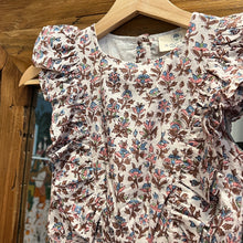 Load image into Gallery viewer, Kids JUMPSUIT - white with brown floral

