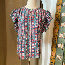 Load image into Gallery viewer, The TANSY top- royal green w/ fun borders

