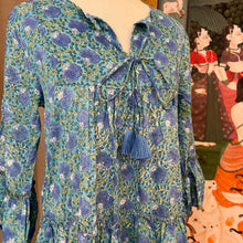 Load image into Gallery viewer, the STEVIA dress - aqua blue floral
