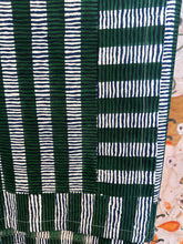 Load image into Gallery viewer, Table cloth - block printed navy and green
