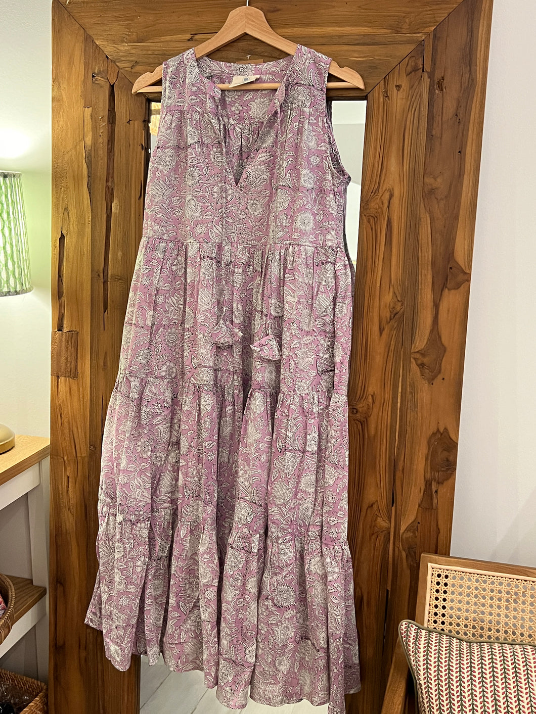 The BORAGE dress - Lavender White floral/One size