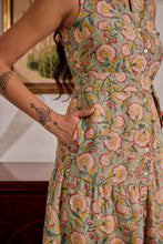 Load image into Gallery viewer, The CAROM midi - pastel green floral
