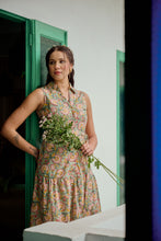 Load image into Gallery viewer, The CAROM midi - pastel green floral
