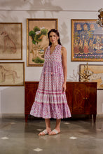 Load image into Gallery viewer, the BORAGE MAXI  - white and purple floral

