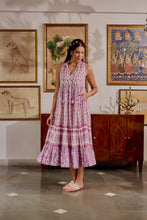 Load image into Gallery viewer, the BORAGE MAXI  - white and purple floral
