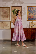 Load image into Gallery viewer, the BORAGE MAXI  - white and purple floral
