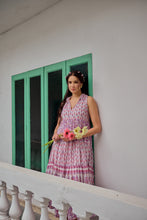 Load image into Gallery viewer, the BORAGE MAXI  - white and purple floral
