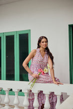 Load image into Gallery viewer, the BORAGE MAXI  - white and purple floral
