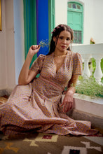 Load image into Gallery viewer, The CASSIA MAXI wrap dress - soft summer floral
