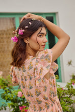 Load image into Gallery viewer, the CILANTRO midi - soft pink stripes
