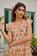Load image into Gallery viewer, the CILANTRO midi - soft pink stripes
